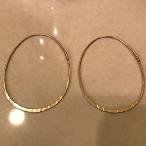 Anthropologie Hammered Hoop Earrings